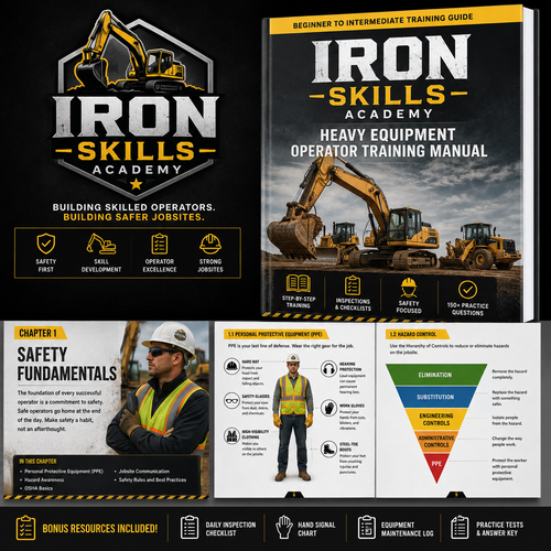 Iron Skills Academy™ Heavy Equipment Operator Training Manual — Premium Bundle